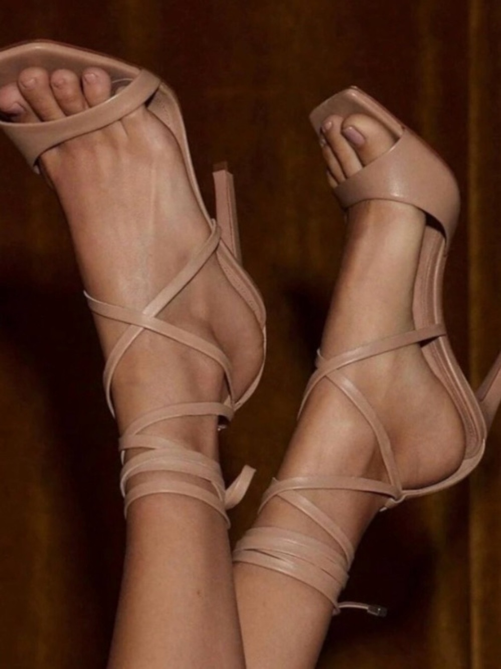 SCHUTZ Bryce Ankle Tie Heels Sz 9.5